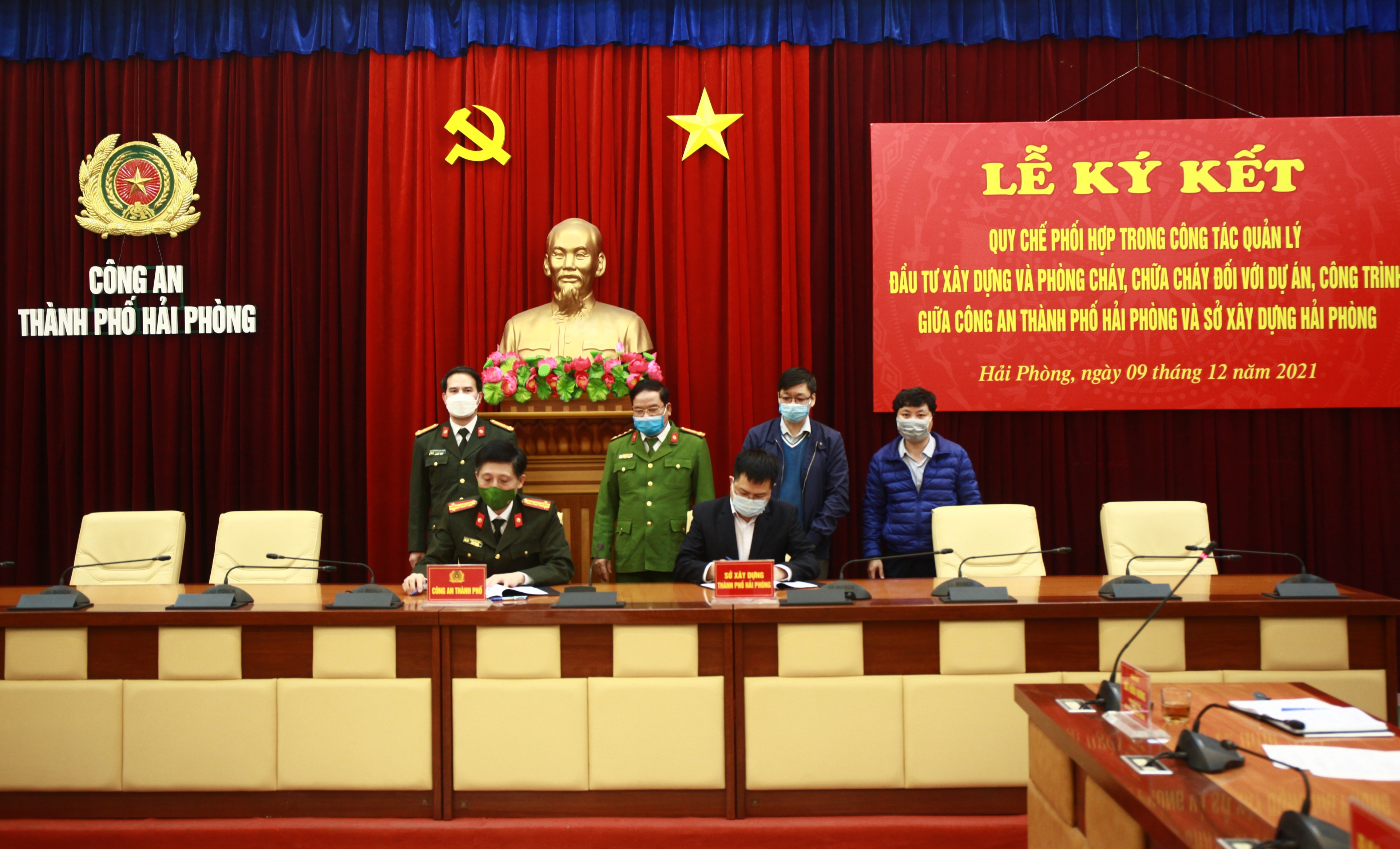 Ký kết  Quy chế phối hợp giữa Công an thành phố Hải  Phòng với Sở Xây dựng Hải Phòng